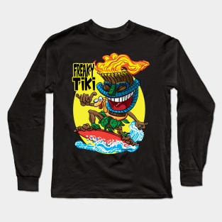 Freaky Tiki Surfer Long Sleeve T-Shirt